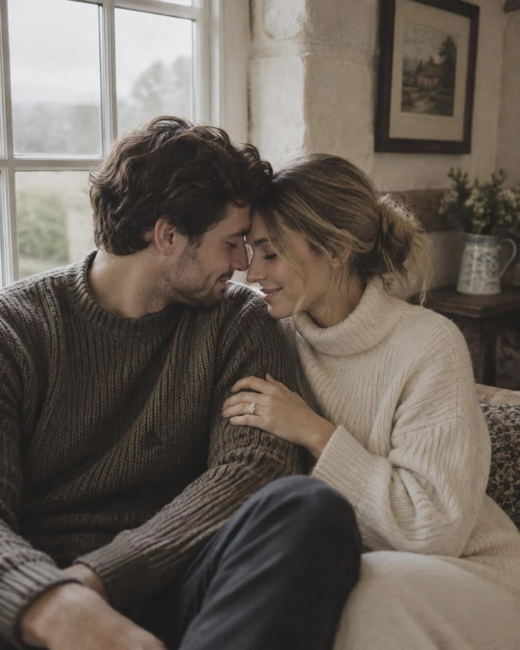 Amelia and Julian sharing a quiet moment